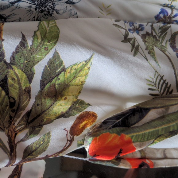 Roberto Cavalli kimono top / belted floral silk blouse / Class Cavalli - Picture 9 of 16